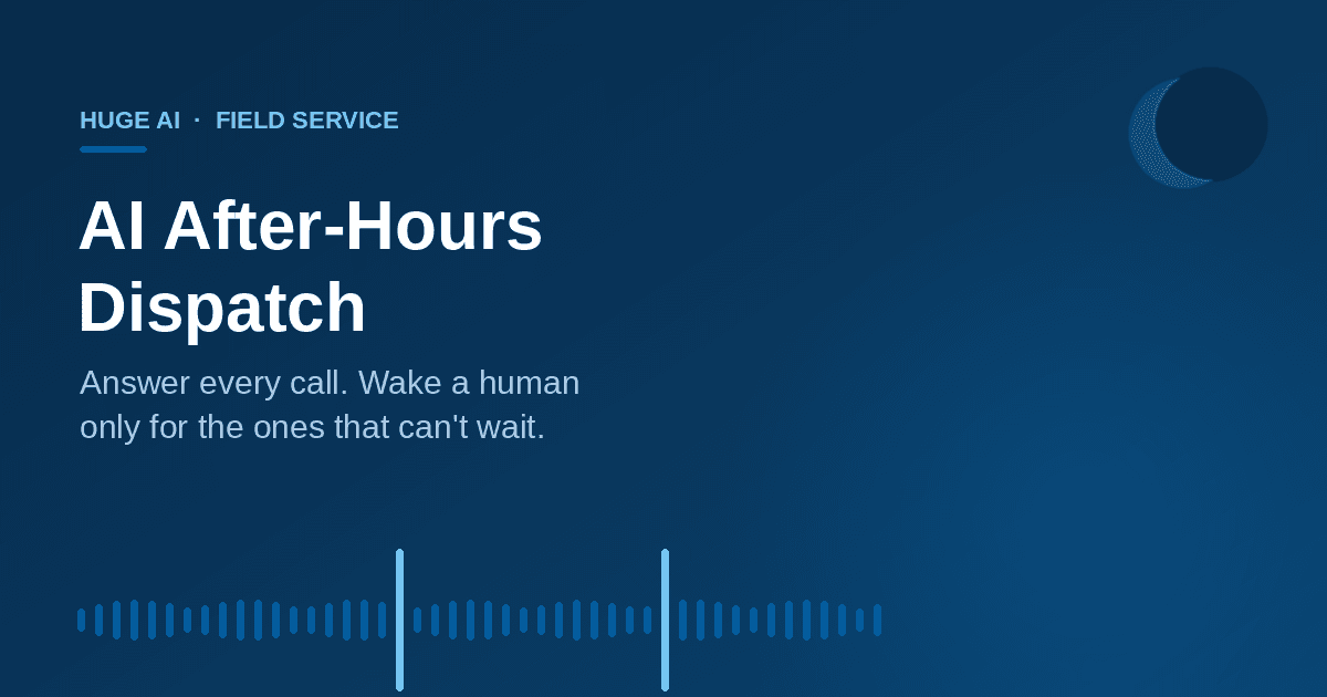 AI After-Hours Dispatch — answer every call, wake a human only for the ones that can't wait.